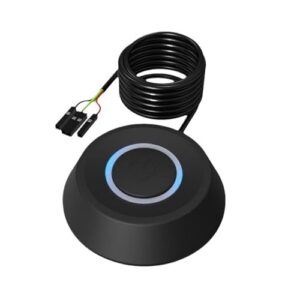 1.8m Pushbutton Desktop Computer Switch PC Motherboard External Start Power On/Off Button Extension Cable Round Startup Switch(White)