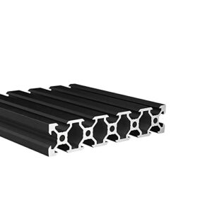 20100 Aluminum Extrusion V Slot 2000mm Long Black 1 Pack, Extruded Aluminum Profile V-Slot 20 Series European Standard Anodized Linear Rail 20 x 100 78.74″ 1Pcs