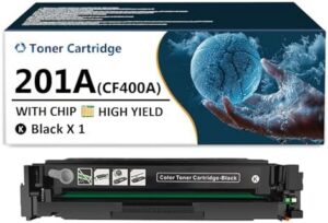 201A Toner Cartridge Replaces for HP Laserjet 201A CF400A CF401A CF403A CF402A Toner Cartridges Replacement Toner for HP Color Laserjet Pro M252dw M252dn M252n MFP M277n Printers, 1 Pack