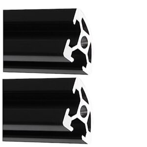 2020 Aluminum Extrusion Arc Round Corner T Slot 1800mm Long Black 2 Pack, Quarter Rounded Angle 45 Degree Extruded Profile 20 Series European Standard Anodized Linear Rail Frame 70.87″ 2Pcs
