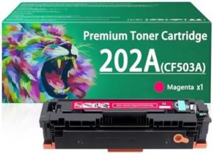 202A Toner Cartridge Compatible for HP 202A CF503A Magenta Toner Cartridges Work for HP Color Laserjet Pro M254dw M254dn M254nw MFP M280nw Printers
