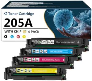 205A Toner Cartridge Replacement for HP 205A CF530A CF531A CF533A CF532A Toner Cartridges Compatible for HP Color Laserjet Pro M154a M154nw MFP M180 M180n Printers