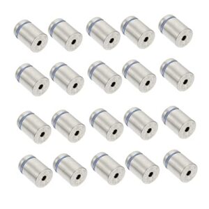 20pcs Stainless Steel Standoffs Screw Wall Advertising Holders for Signs Medium Sign Standoffs Advertising Screws