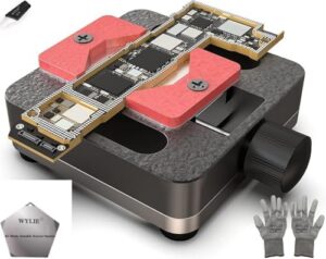 2UUL Mini Fixture Motherboard IC Chip Jig Board Holder for iPhone Android Phone Repair Fix Miniaturization Tin Planting Table WYLIE 5PCS Mobilephone Repair Tool Sets