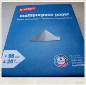 3 X Staples Multipurpose Copy/Fax/Laser/Inkjet Printer Paper, 96 Brightness, 20 lb, Letter Size (8.5 x 11), Ream, 500 Total Sheets (513099)