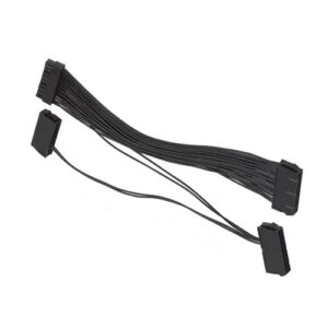 30cm 24Pin Male 1 to 3 Port Female Power Supply Cable Connectors Extension Adapters 24 Pin Chasses Power Sync