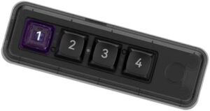 4 Key Small Keypad Mechanical Gaming Keyboard With Hot Swappable Key And USB C Port Color Lighting Adjustment