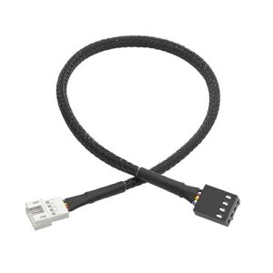 4 Pin Extension Cable Motherboard 1 to 1/2Ways Splitter Sleeved Connector CPU PWM Fan Power Cable Practical Accessories Motherboard Fan Connector CPU Cable Motherboard Fan Control Cable