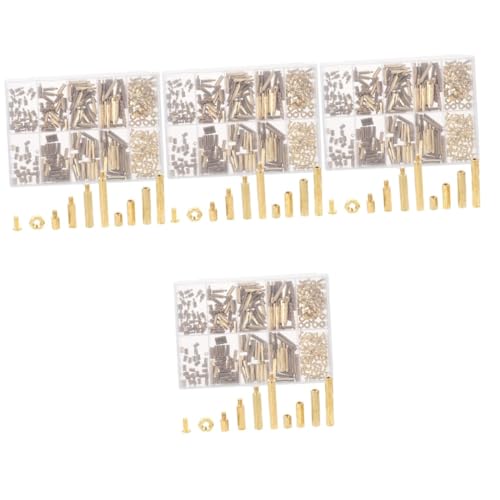 4 Sets Screws Assortment Computer Motherboard Standoffs Spacers Hardware Kit for Electronics
