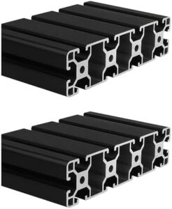 40160 Aluminum Extrusion T Slot 660mm Long Black 1 Pack, Extruded Aluminum Profile 40 Series European Standard Anodized Linear Rail for 3D Printer Parts and CNC DIY 40 x 160 25.98″ 1Pcs (Kwweeoo)