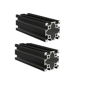 4040 Aluminum Extrusion V Slot 1600mm Long Black 2 Pack, Extruded Aluminum Profile 40 Series European Standard Anodized Linear Rail for 3D Printer Parts and CNC DIY 40 x 40 62.99″ 2Pcs (Kwweeoo)