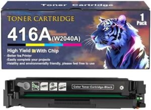 416A Toner Cartridges Replaces for HP 416A W2040A W2041A W2043A W2042A Toner Cartridge High Yield Compatible for HP Laserjet Pro M454DN M454DW MFP M479DW M479FDN M479FDW Printers