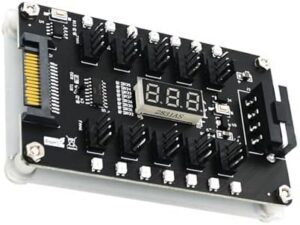 4Pin Fan Power Supply Cable 1 To 10 Fan Hubs Splitter SATAs Port PC Case Internal Motherboards Extension Cable