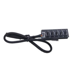 5 Way Fan Connection Adapter With 5 Port For 4Pin Adjustable PC Cooling Fan Controller Splitter Black