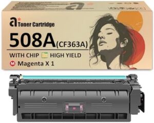508A Toner Cartridges Compatible for HP Laserjet 508A CF363A Magenta Toner Cartridge Replacement Cartridge for HP Color Laserjet Enterprise M553n M553X M553dn M552dn Printers, 1 Pack