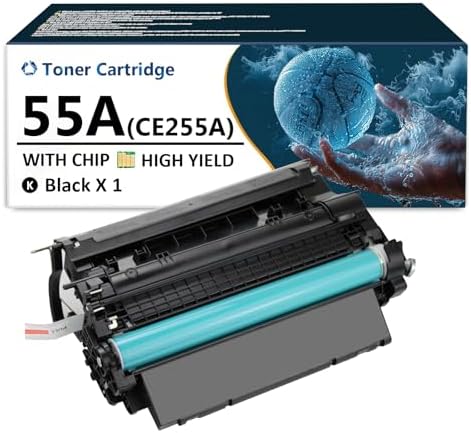 55A Toner Cartridge Replaces for HP Laserjet 55A CE255A Black Toner Cartridges Replacement Toner for HP Laserjet M521dn P3015d P3015dn P3015n P3015x M525dn M525f M525c, 1 Pack