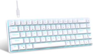 60 Percent Mechanical Keyboard Two Color Injections with Backlits 68Key Layout Tactiled Switches USB Small Keypad