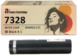 7328 Toner Cartridges Replacement for Xerox 7328 006R01175 006R01176 006R01177 006R01178 Toner Cartridge Compatible for Xerox WorkCentre 7228 7235 7245 7328 Printers, 1 Black