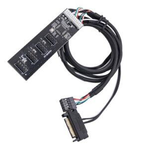 9 Pin USB Header Splitter Power Cable 4 Internal 9Pin Internal USB Extension USB 2.0 Splitter Connector for Motherboard