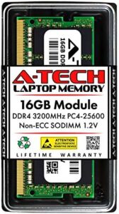 A-Tech 16GB RAM for Dell Latitude 3520 – DDR4 3200MHz PC4-25600 Non-ECC Unbuffered SODIMM 260-Pin Laptop Notebook Memory Upgrade Module