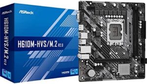 ASRock H610M-HVS/M.2 Motherboard (LGA 1700/2xDDR4/HDMI/VGA/M.2/USB 3.2)