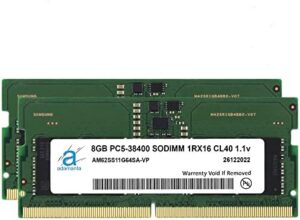Adamanta 16GB (2x8GB) Compatible for ASUS TUF Dash F15 FX517ZC Gaming Laptop DDR5 4800MHz PC5-38400 SODIMM 1Rx16 CL40 1.1v Notebook Memory Module Upgrade RAM