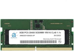 Adamanta 8GB (1x8GB) Compatible for ASUS TUF Dash F15 FX517ZC Gaming Laptop DDR5 4800MHz PC5-38400 SODIMM 1Rx16 CL40 1.1v Notebook Memory Module Upgrade RAM