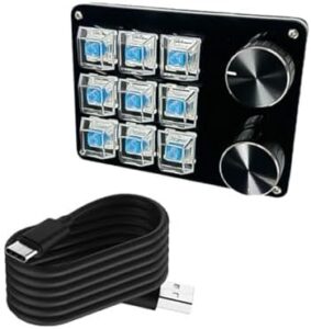 Advanced Programmable Macro Keyboards Mechanical Gaming Keypad Wire Hot Swappable Switches for Efficient Task Execution