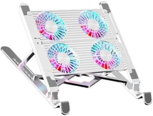 Aluminum Laptop Cooling Pad Laptop Coolers for Notebook Gaming Fan Stable Stand Adjustable Cooling Folding Bracket