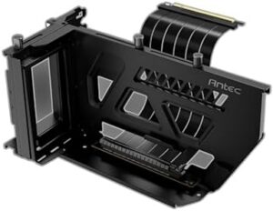Antec Vertical GPU Mount, Vertical GPU Holder, PCIE 4.0 Riser Cable 190mm Compatible RTX4090 RX7900, Adjustable Length for E-ATX; ATX; Micro ATX Case (Black)