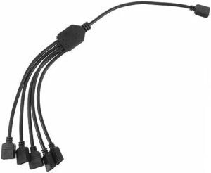 Argb Splitter Cable Way Pin Extension Connector for Computer Chassis LED Strip Connector for Addressable RGB Lighting for LED RGB Controllers and Strips