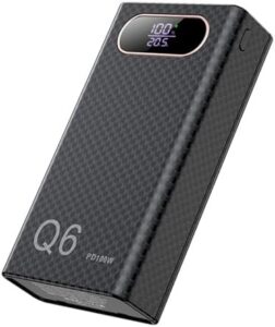Battery Pack Case with PD100 Fast Charging Capability for 6pc 21700 Battery Holder Enhances Power Supply Outer Shell