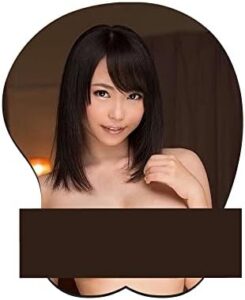 Beautiful Girl Wrist Support Mousepad – A Real Person Non-Slip Gaming Mouse Pads, Cute Girl Mouse Mat for Computer,Laptop-Red