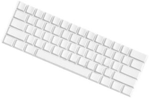 Blanked 61 Key White Keycap Set in Original Height Keycaps for Minimalists Keyboards Simple Keycap