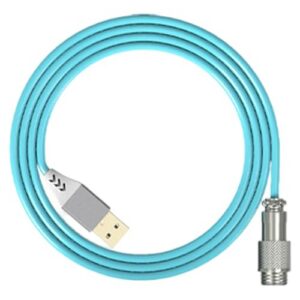 Coiled Keyboard Cable Double Sleeved Cable USB C Connector for Customs Mechanical Gaming Keyboard Cable