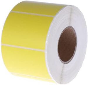 Colorful Thermal Printer Labels Self Adhesive Blank Stickers for Office Kitchen and Milk Tea Shops Yellow Thermal Sticker