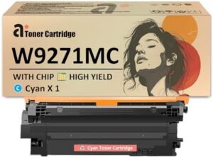 Compatible for HP Laserjet W9270MC W9271MC W9273MC W9272MC Toner Cartridge Work for HP Laserjet Enterprise X677 X67755dn X67755z X67755s X67765z X67765dn X67765s Printers, 1 Cyan