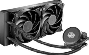 Cooler Master MasterLiquid Lite 240 CPU Liquid Cooler – Dual Dissipation Pump and Dual 120 mm Air Balance Fans