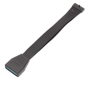 Coppers Wire USB3.0 19/20Pin Internal Expansion Header Adapter Connectors Cable Motherboards Black Flat Wire Cable