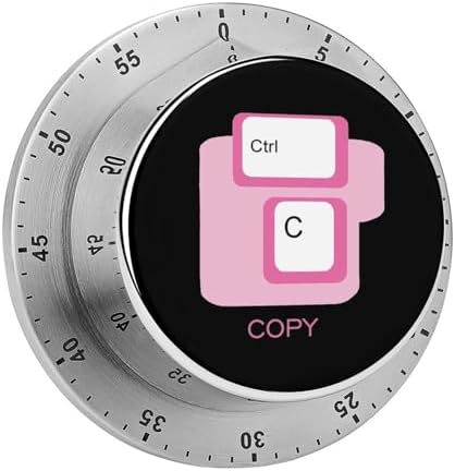 Ctrl C Copy Keyboard Cute Mechanical Kitchen Visual Timer Magnetic Manual 60 Minutes Countdown