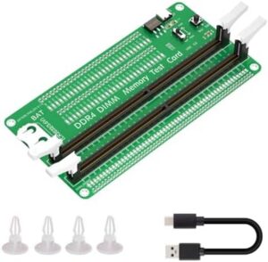 Desktop Computer Motherboard Memory Slot DDR4 DIMM Memory Test Diagnosis Adapter with LED Indicators Long Latches Test
