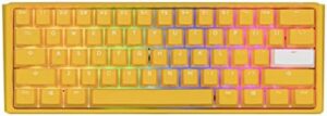 Ducky Yellow One 3 Mini 60% Hotswap RGB Double Shot PBT Quack Mechanical Keyboard (Cherry MX Silver)