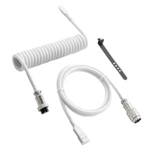 Durability Coiled USB C Cable for Mechanical Keyboards Cable for Gamers Enthusiasts Extendable Spring CordAviation Plugs