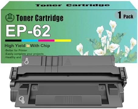 EP-62 Toner Cartridge Replacement for Canon EP-62 EP62 Toner Cartridges Work for Canon LBP62X LBP840 LBP850 LBP880 LBP910 LBP1610 LBP1620 Printers 1 Black Pack