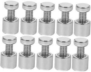 ERINGOGO 12-piece Kit Sign Screws for Mounting Hardware Heavy Duty Nails Nickel Plated for Advertising Signs