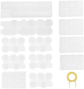 ERINGOGO 13pcs DIY Silicone Keyboard Key Flexible Epoxy Crafting Tools for Mechanical Keyboards Easy to Clean and Demould for Custom Keycap Creation Random Color