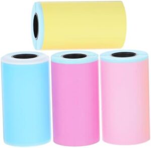 ERINGOGO Rmal Printing Labels 4 Rolls Mini Printer Sticker Paper Self Adhesive Shipping Label Paper Photo Stickers for Mini Printer