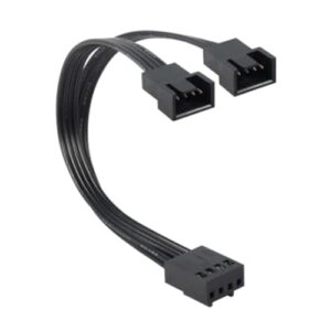 Efficient 4Pin Fan Splitter Cable for Motherboards Connection Two Fan 10cm Space Saving Designing