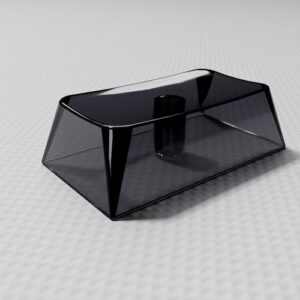 Fully Transparent XDA Keycaps Mechanical Keyboard Keycaps PC Material, 5pcs (Translucent Black-1.75u)