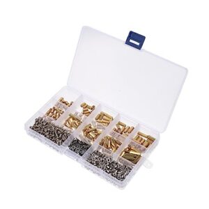 GLEAVI 750pcs Brass Screws Set Metric Bolt Assortment Kit for Motherboard Pc Standoffs Computer
